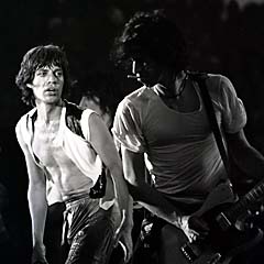 Mick Jagger and Keith Richards from The Rolling Stones in Rock & Rowlands Flashback